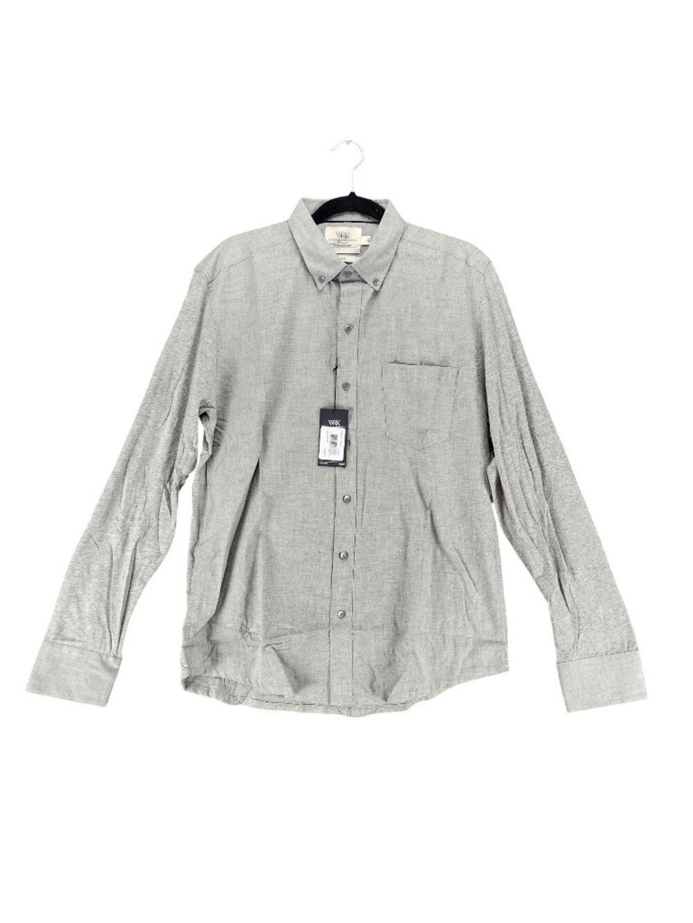 WRK Shirt Mens Large Gray Long Sleeve Button Fly Slim *NWT*